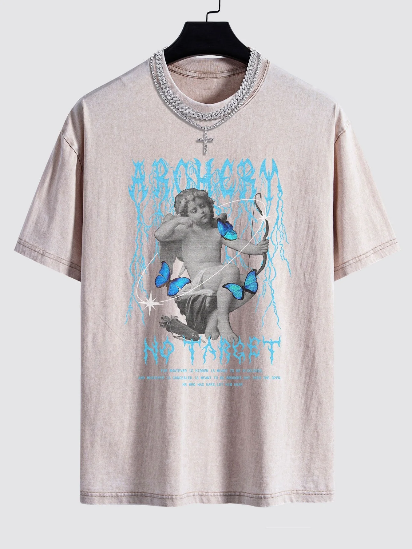 Isaac® | Character Slogan Print Washed Drop Shoulder Oversize T-Shirt - Image 5