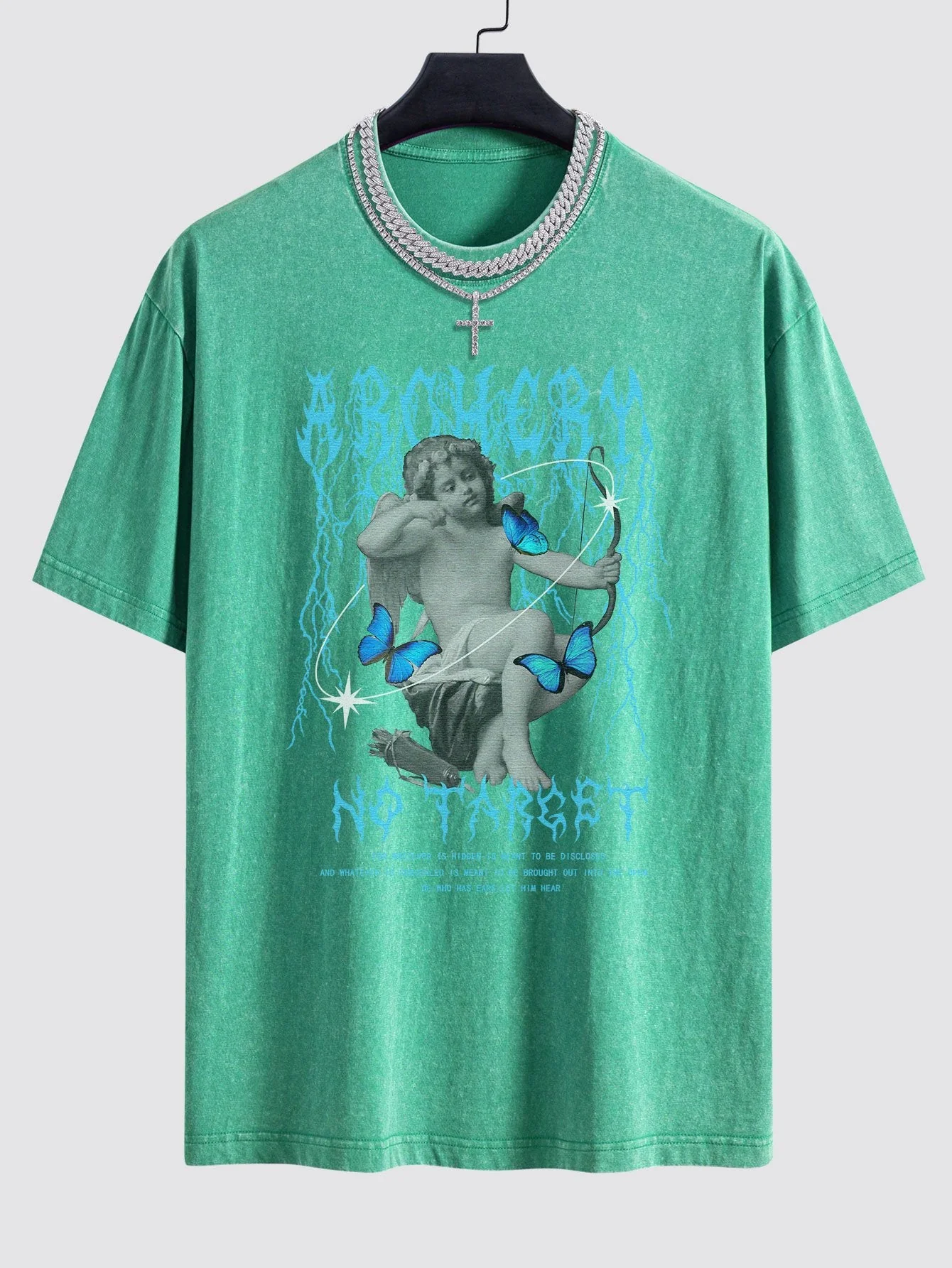 Isaac® | Character Slogan Print Washed Drop Shoulder Oversize T-Shirt - Image 6