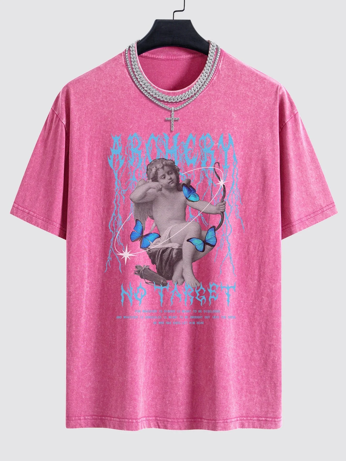 Isaac® | Character Slogan Print Washed Drop Shoulder Oversize T-Shirt - Image 7