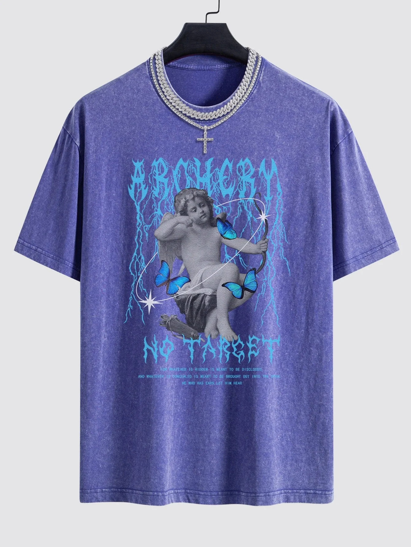 Isaac® | Character Slogan Print Washed Drop Shoulder Oversize T-Shirt - Image 8