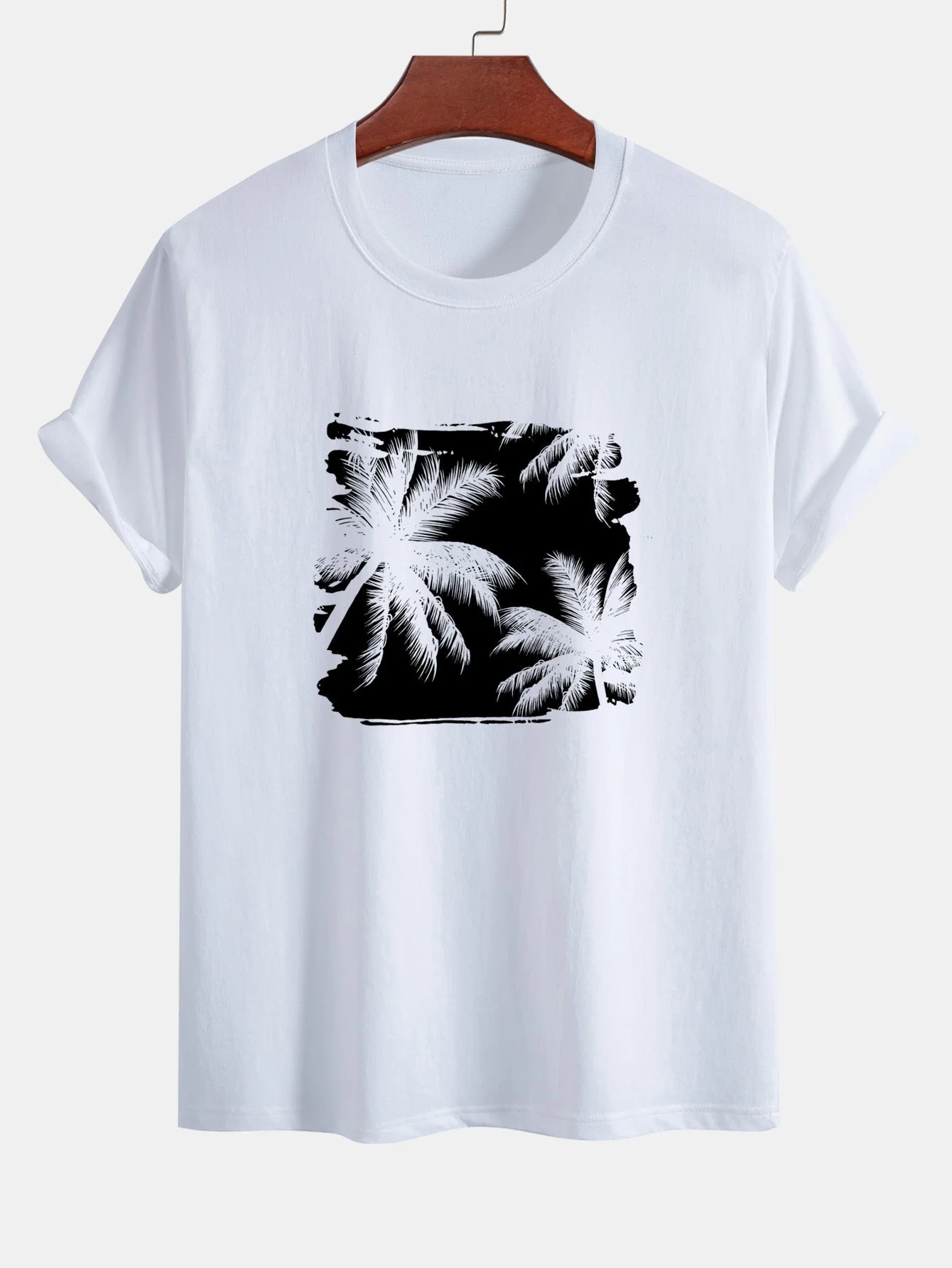 Isaac® | Palm Trees Silhouette Print Cotton T-Shirt - Image 2
