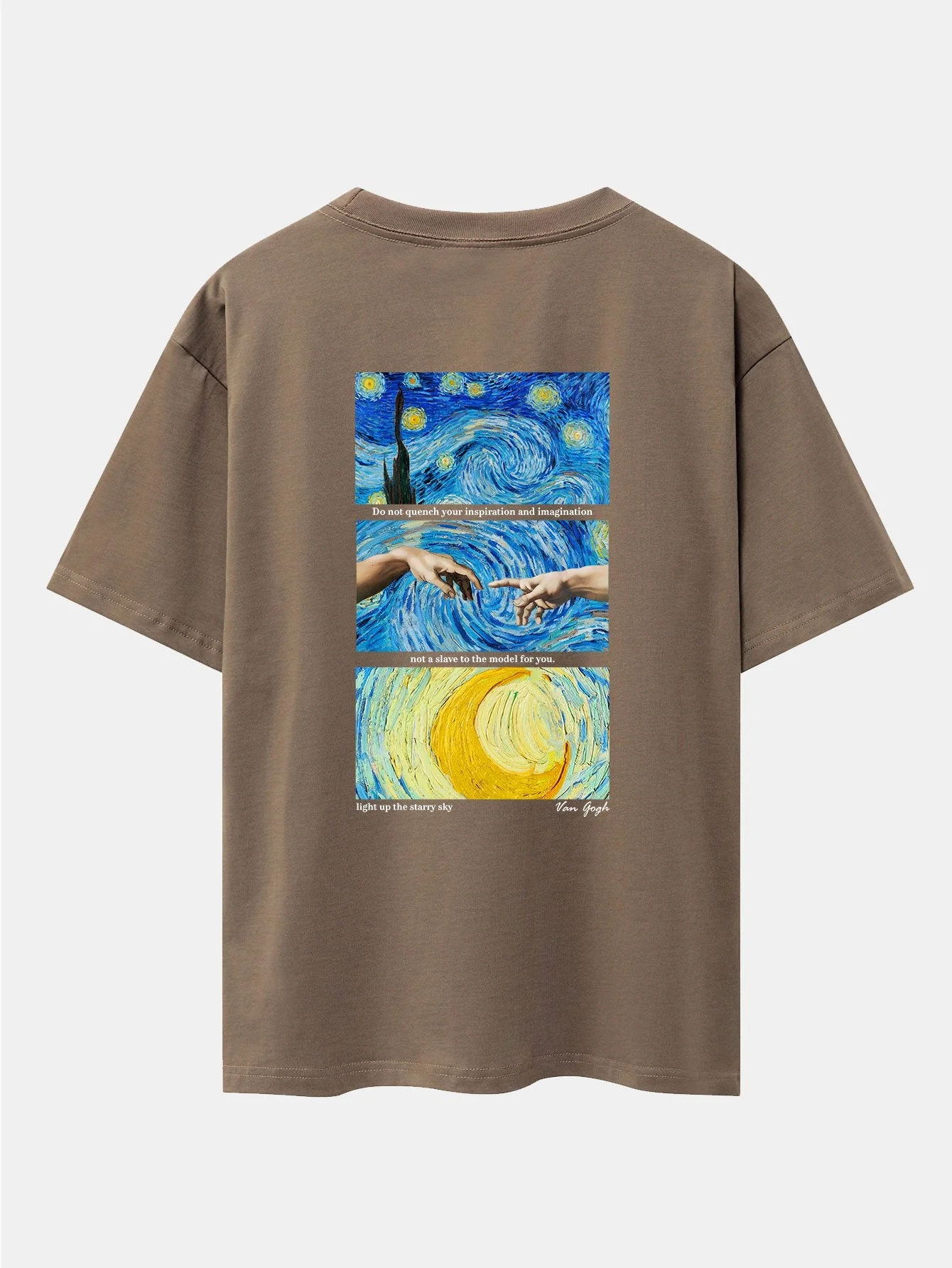 Isaac® | The Starry Night Back Print Drop Shoulder Oversize T-Shirt - Image 11