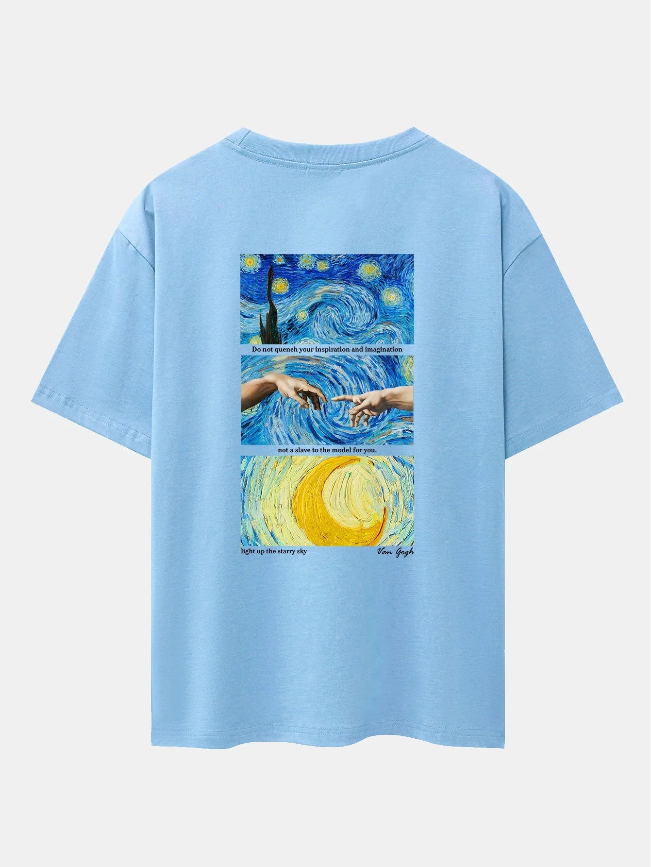 Isaac® | The Starry Night Back Print Drop Shoulder Oversize T-Shirt - Image 15