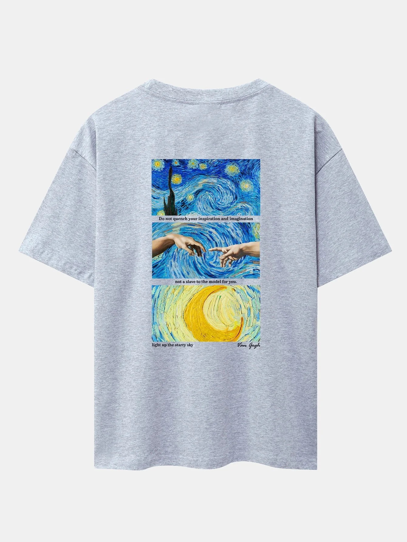 Isaac® | The Starry Night Back Print Drop Shoulder Oversize T-Shirt - Image 17