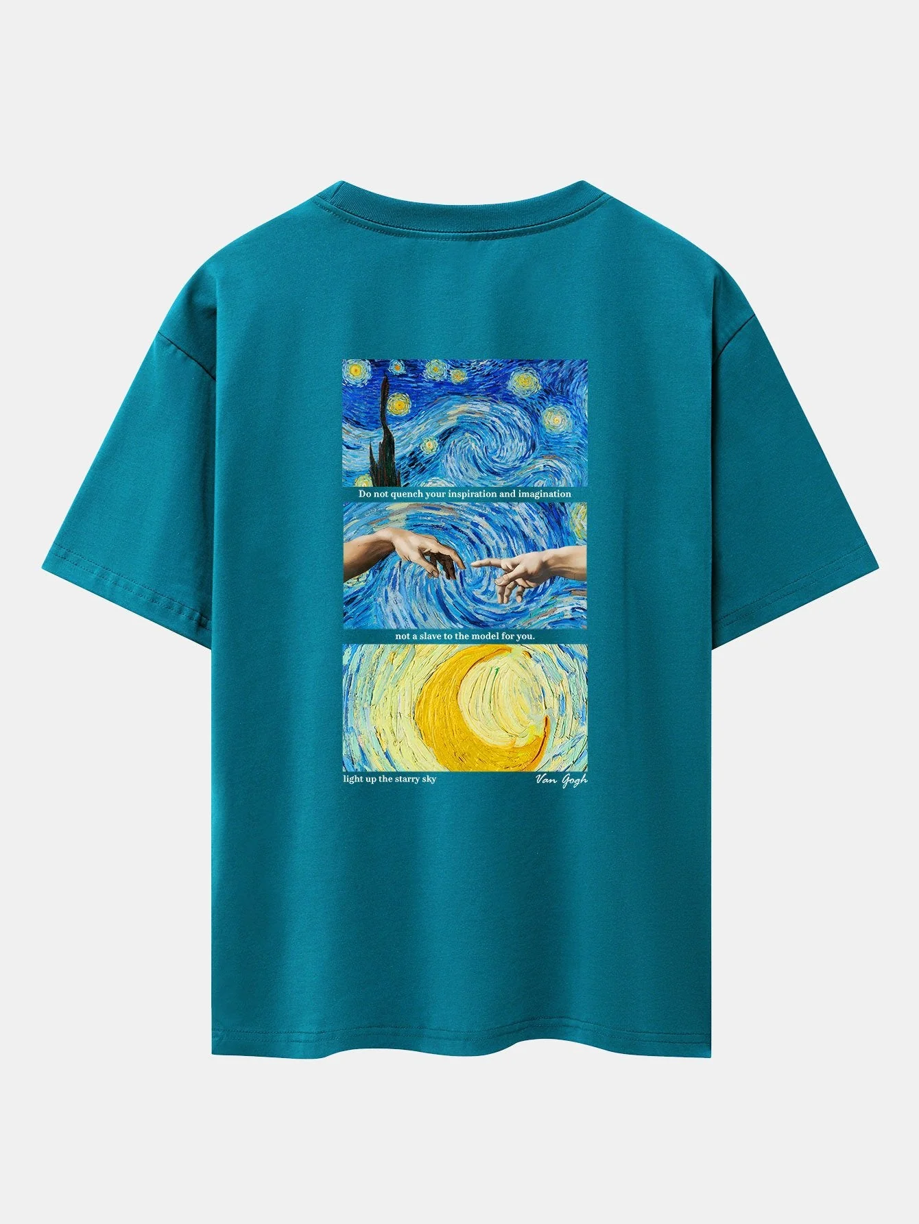 Isaac® | The Starry Night Back Print Drop Shoulder Oversize T-Shirt - Image 19