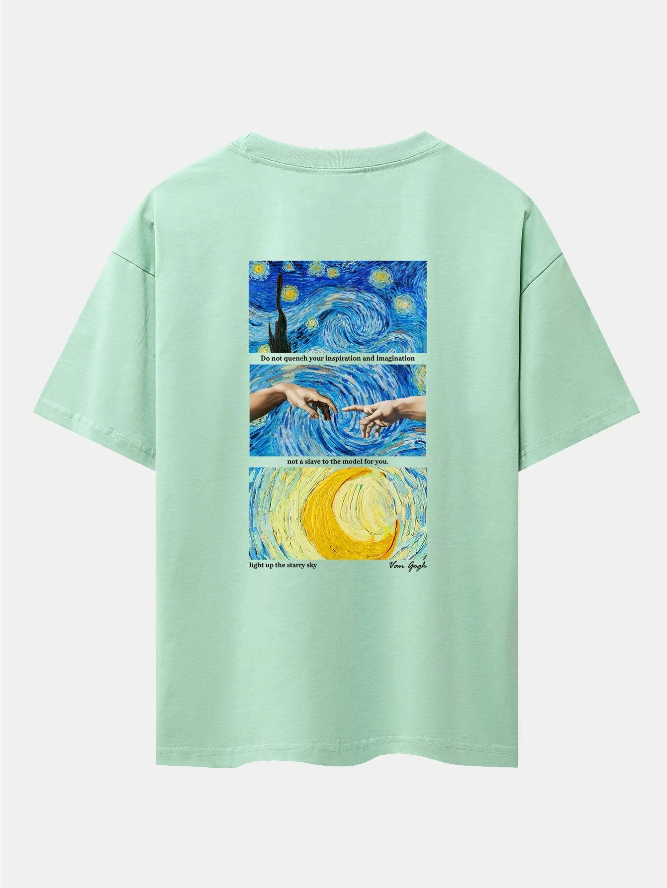 Isaac® | The Starry Night Back Print Drop Shoulder Oversize T-Shirt - Image 23