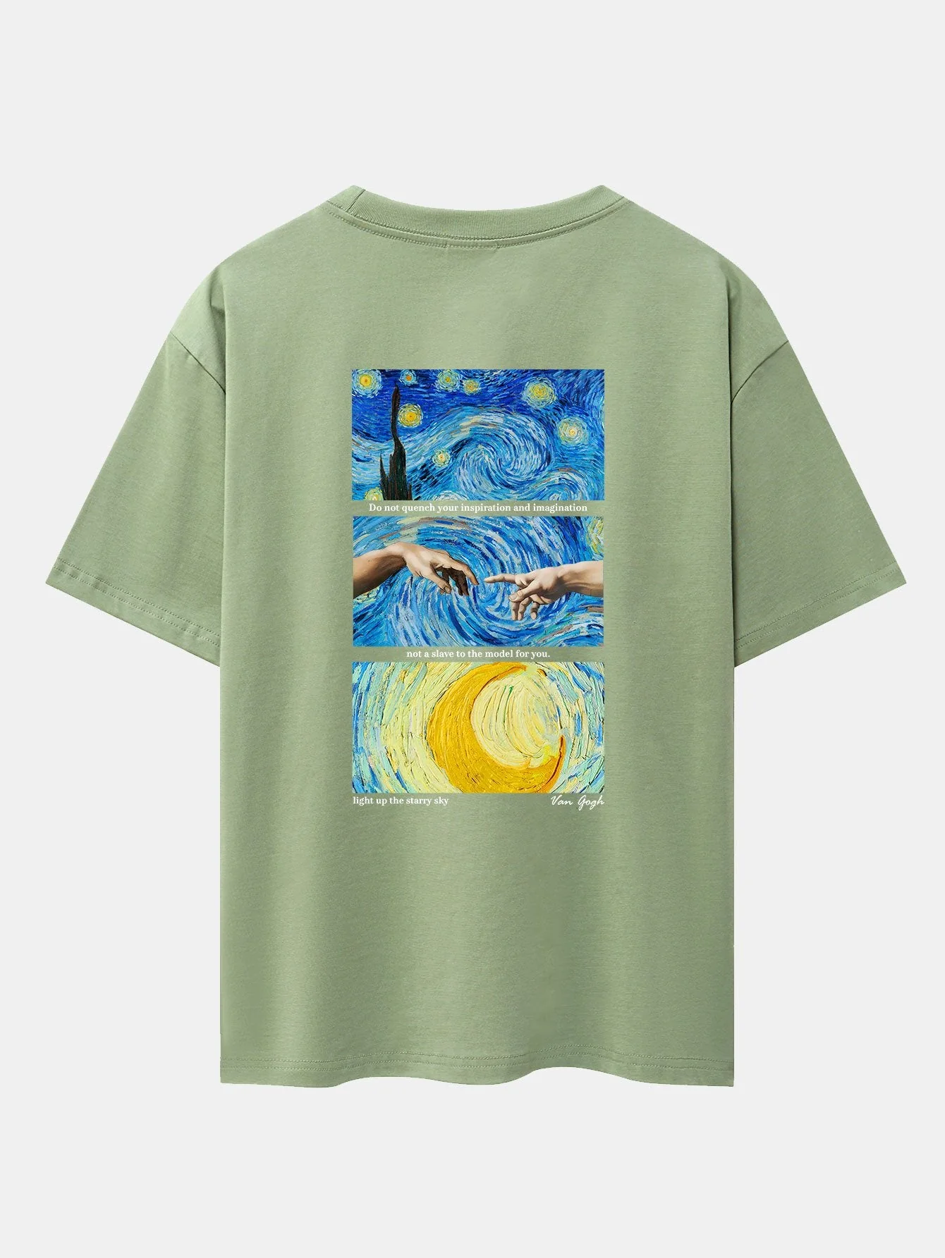 Isaac® | The Starry Night Back Print Drop Shoulder Oversize T-Shirt - Image 27