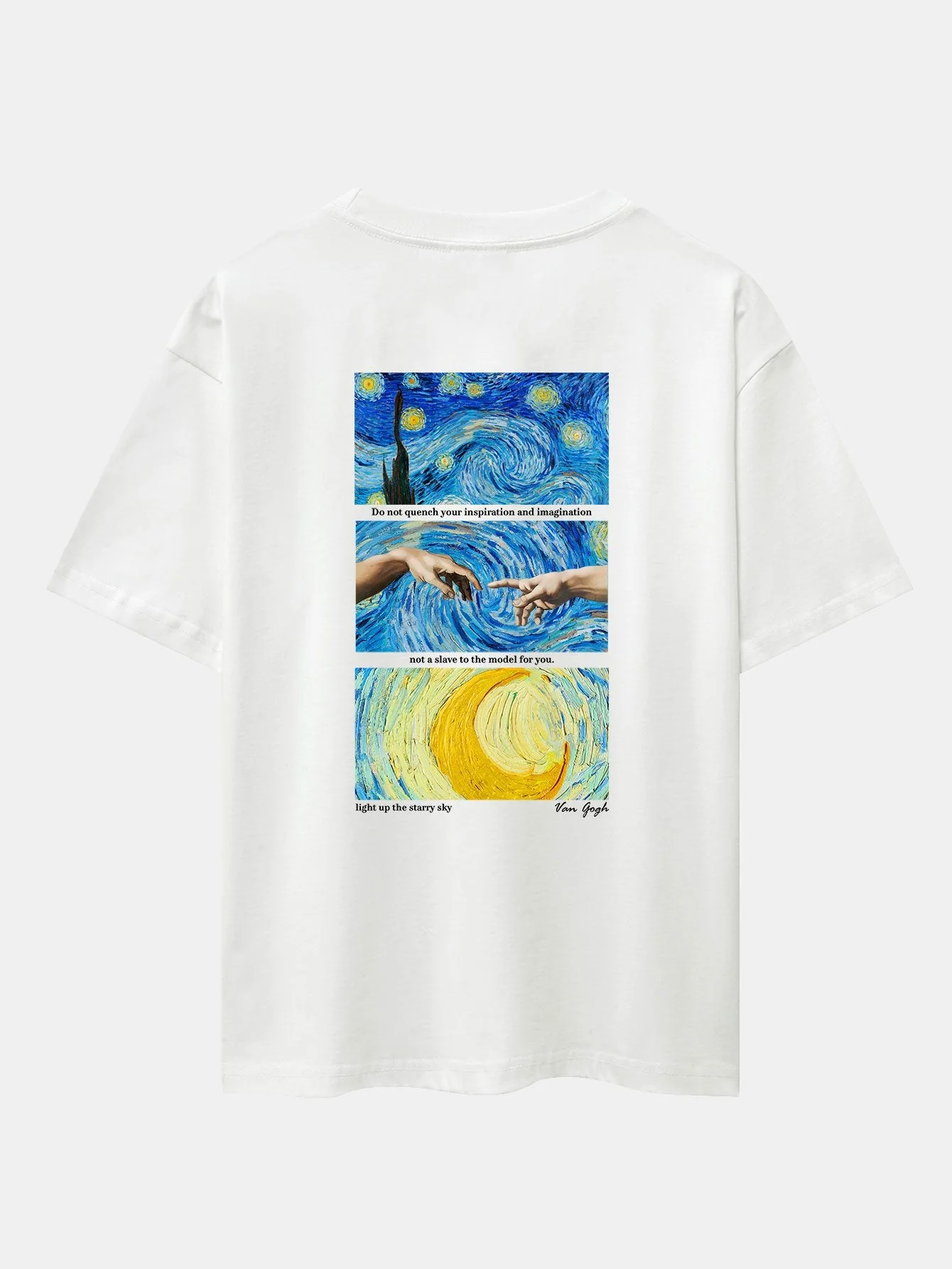 Isaac® | The Starry Night Back Print Drop Shoulder Oversize T-Shirt - Image 3