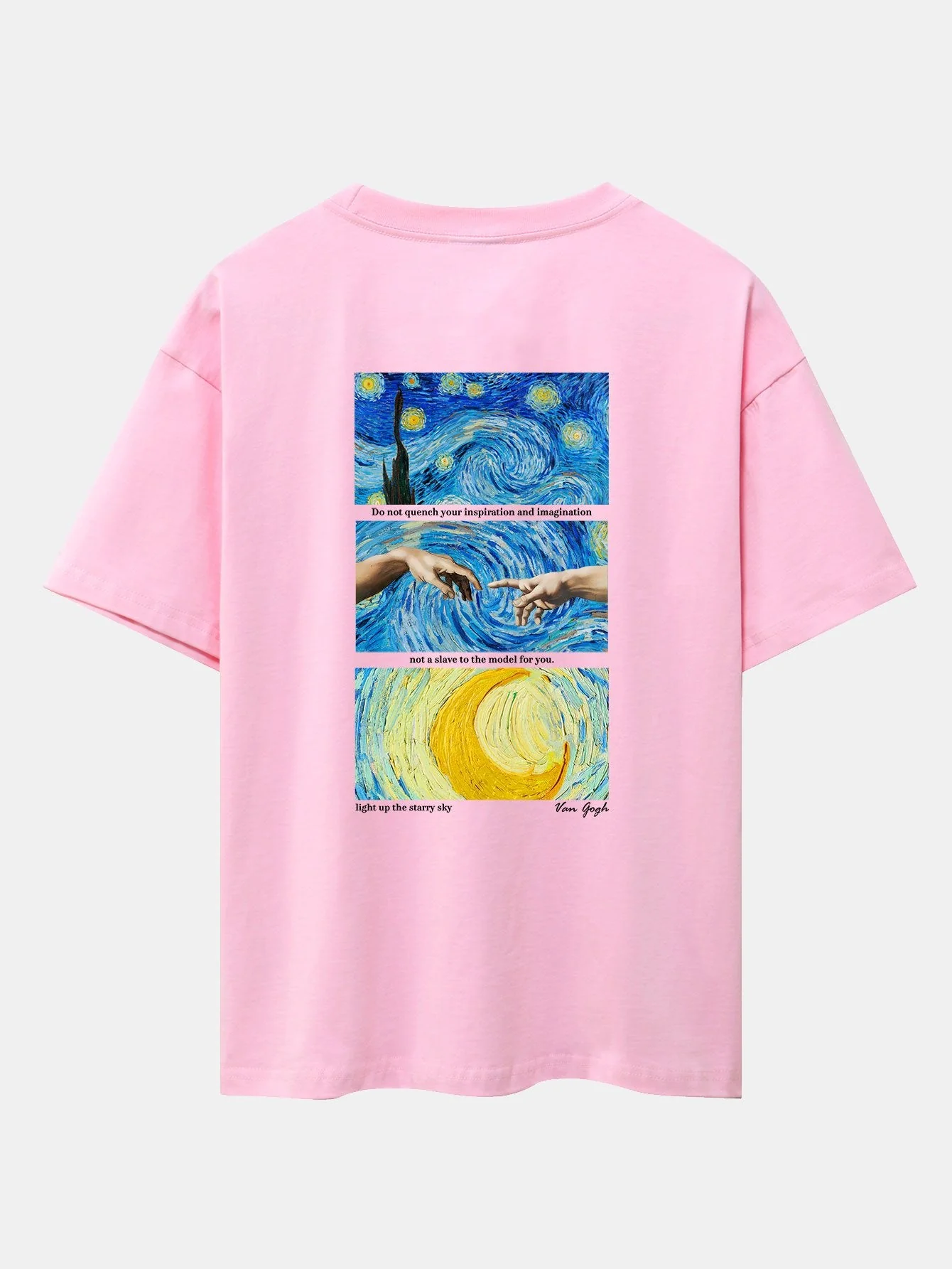 Isaac® | The Starry Night Back Print Drop Shoulder Oversize T-Shirt - Image 7
