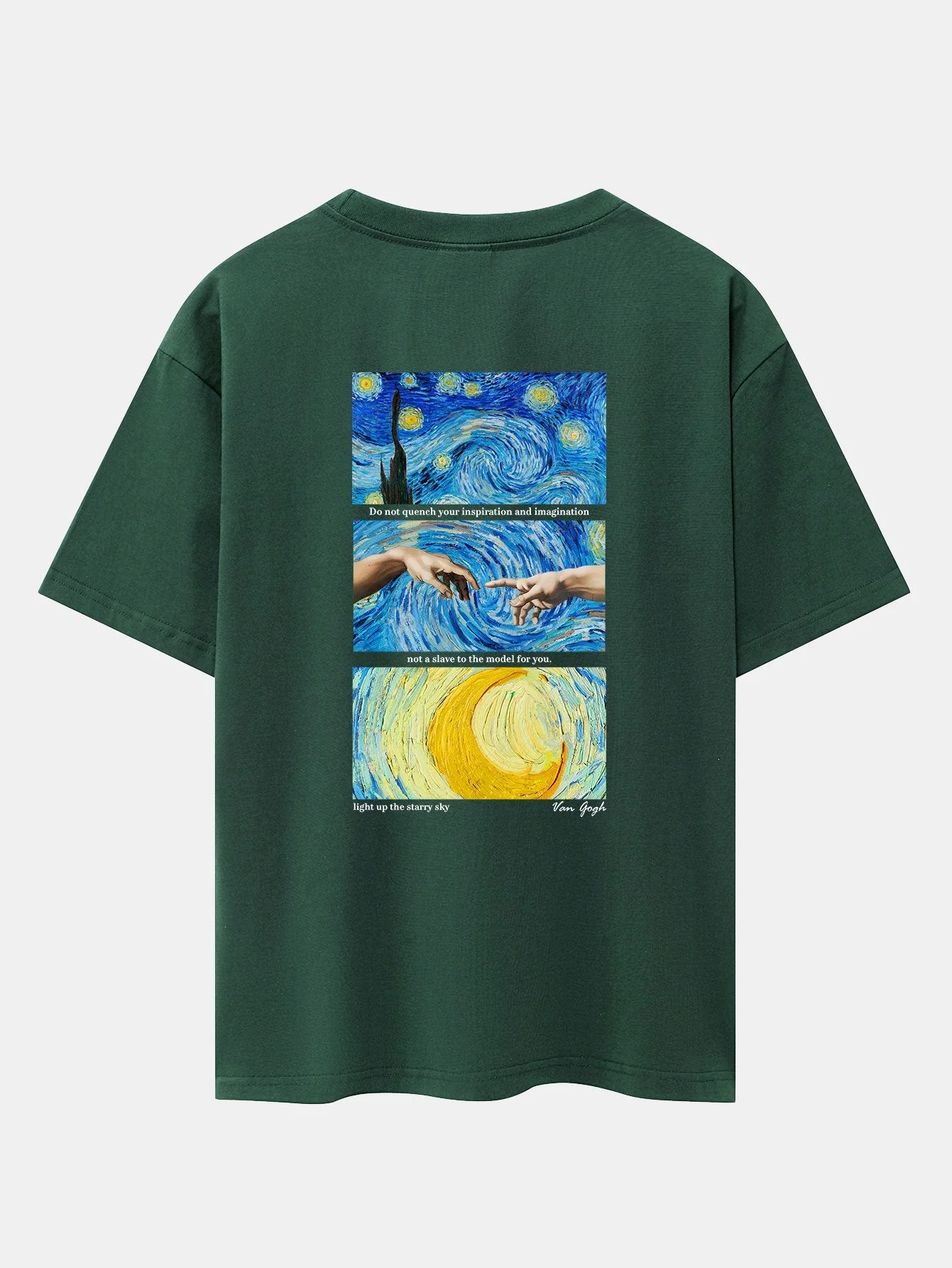 Isaac® | The Starry Night Back Print Drop Shoulder Oversize T-Shirt - Image 9