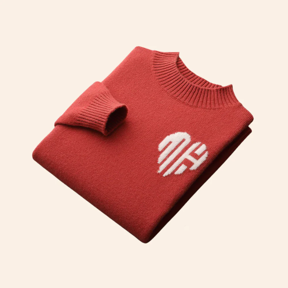 Isaac | Bora Bora Cashmere Heart Sweater - Image 3
