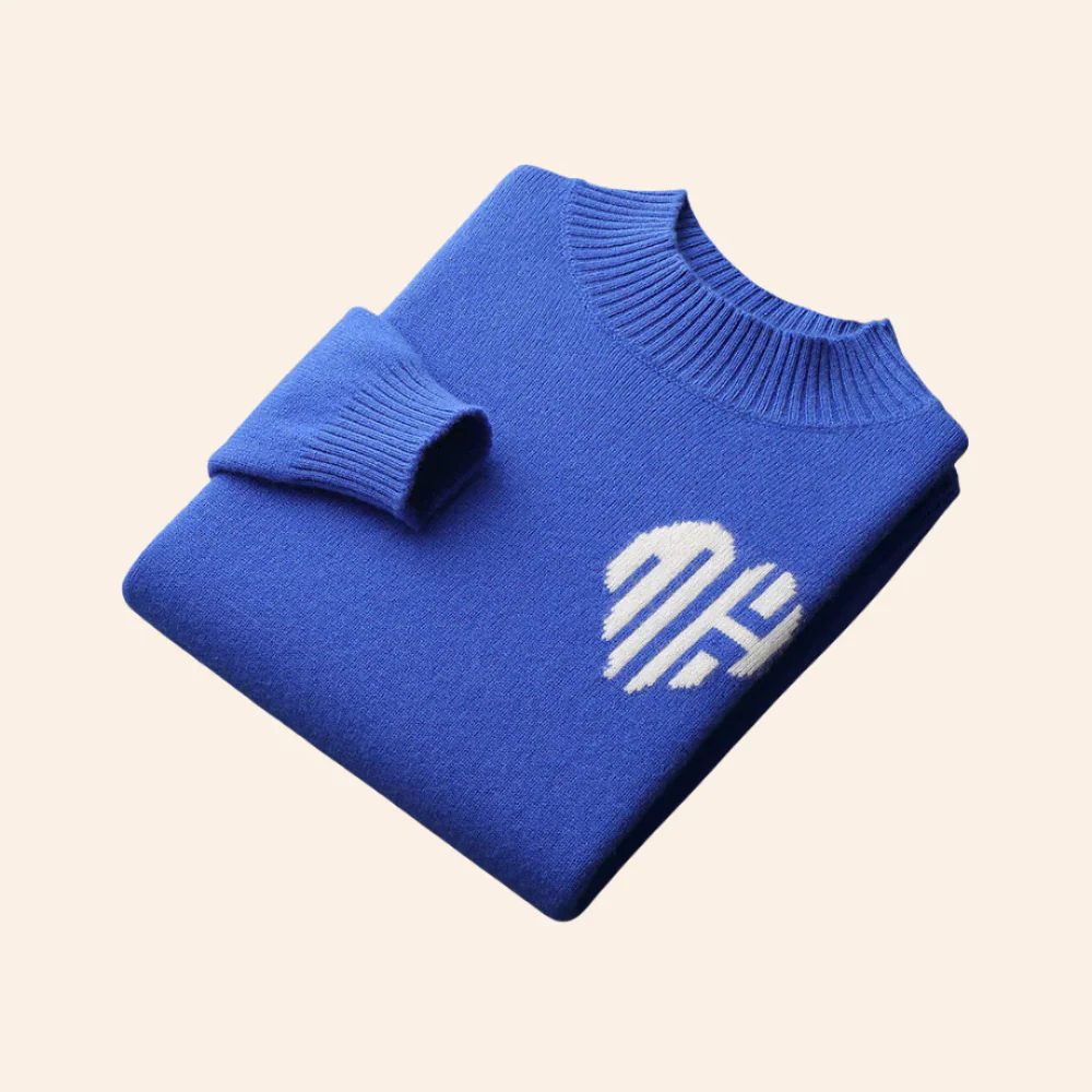 Isaac | Bora Bora Cashmere Heart Sweater - Image 4