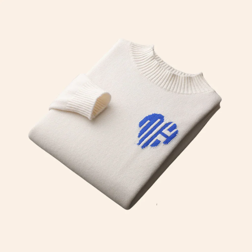 Isaac | Bora Bora Cashmere Heart Sweater - Image 5