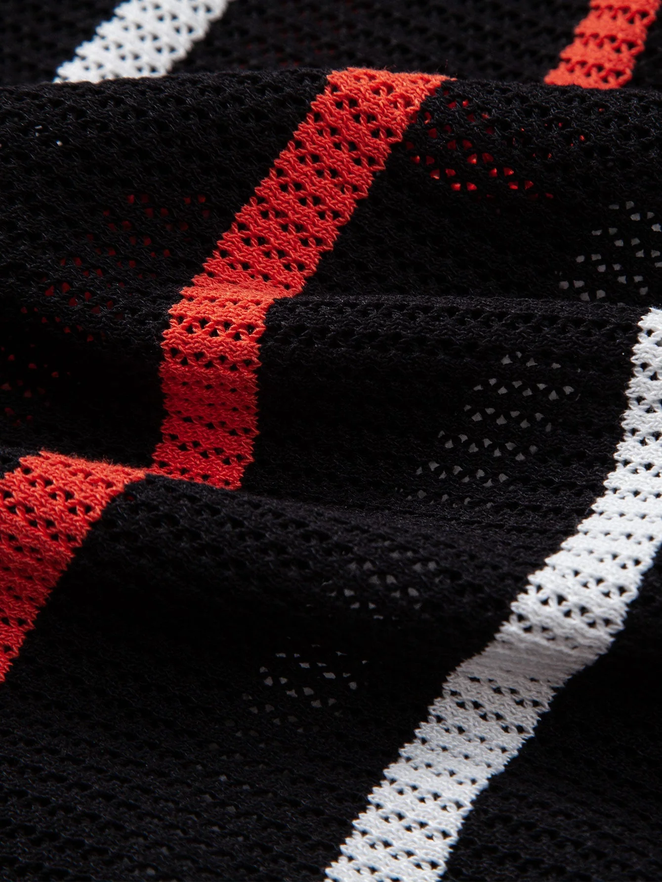 Isaac | Striped Knit Zip Up Polo Shirt - Image 3