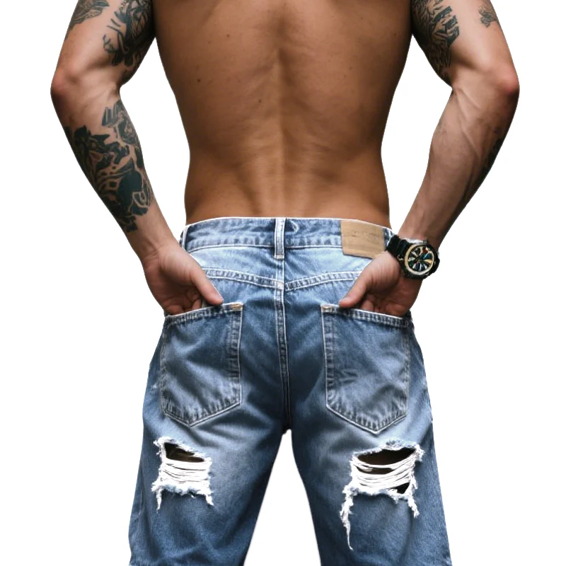 Isaiah | Men'S Vintage Distressed Denim Shorts - Image 4