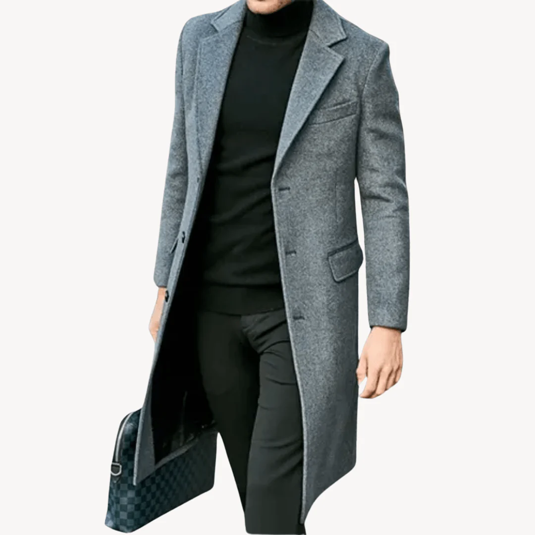 Isaías® | Men’s Longcoat with Slim Fit Cut - Image 3