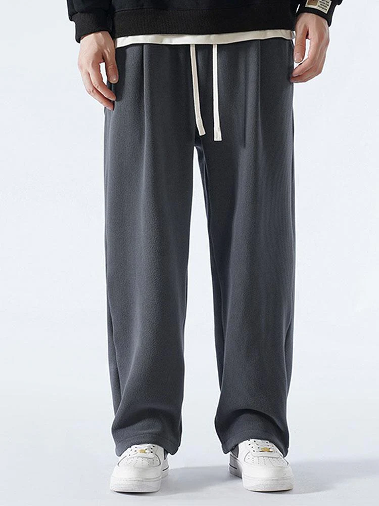 Isaías® | Polar Fleece Loose Fit Straight Leg Pants - Image 4