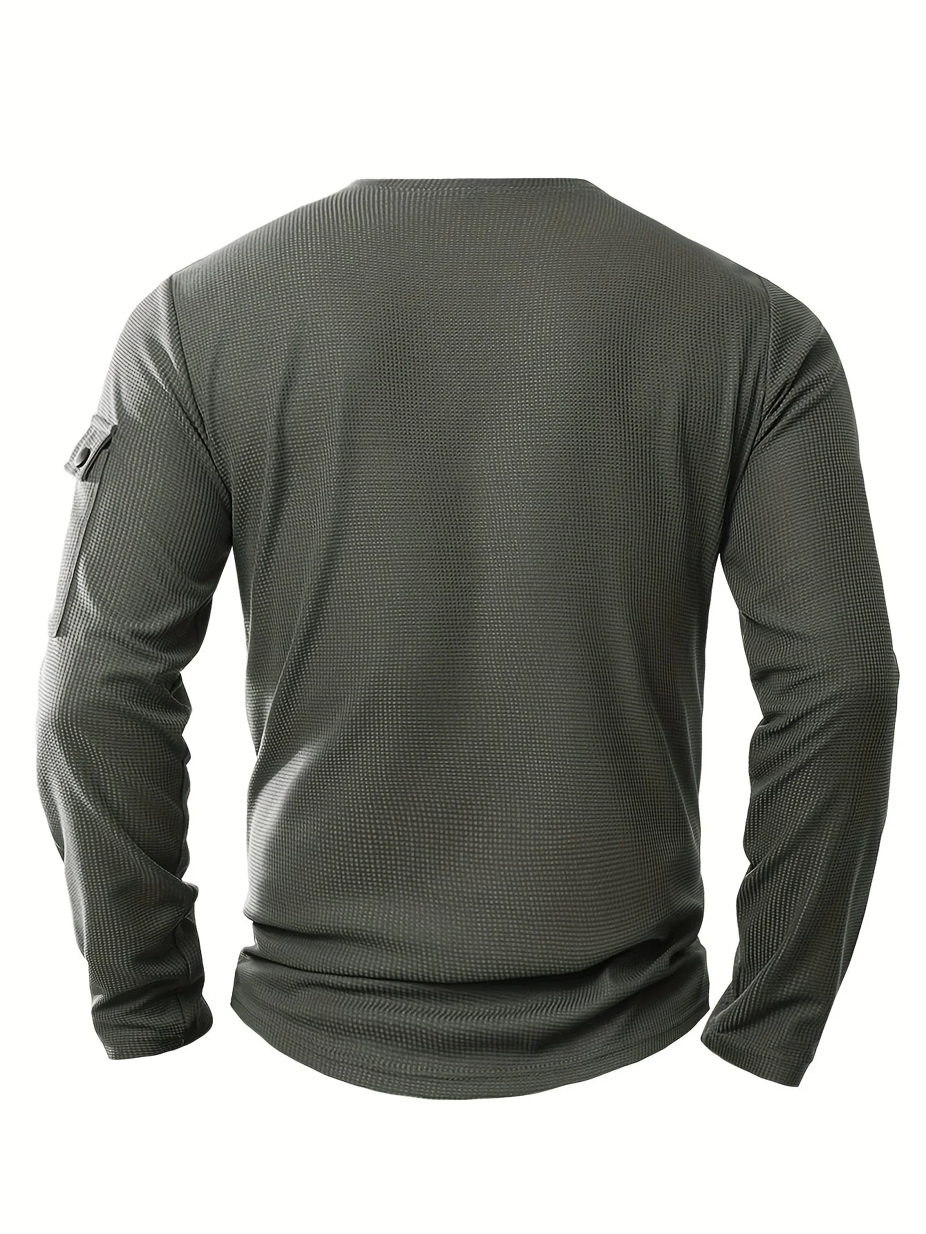 Isiah | Long-sleeved polo shirt with buttons and pocket - Image 2