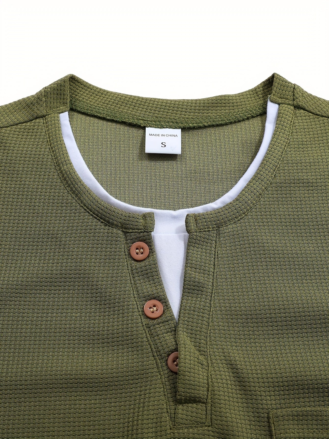 Isiah | Long-sleeved polo shirt with buttons and pocket - Image 4