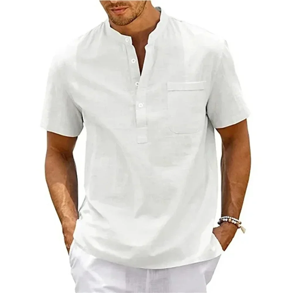 Isidro® | Henley Shirt In Linen And Cotton - Image 9