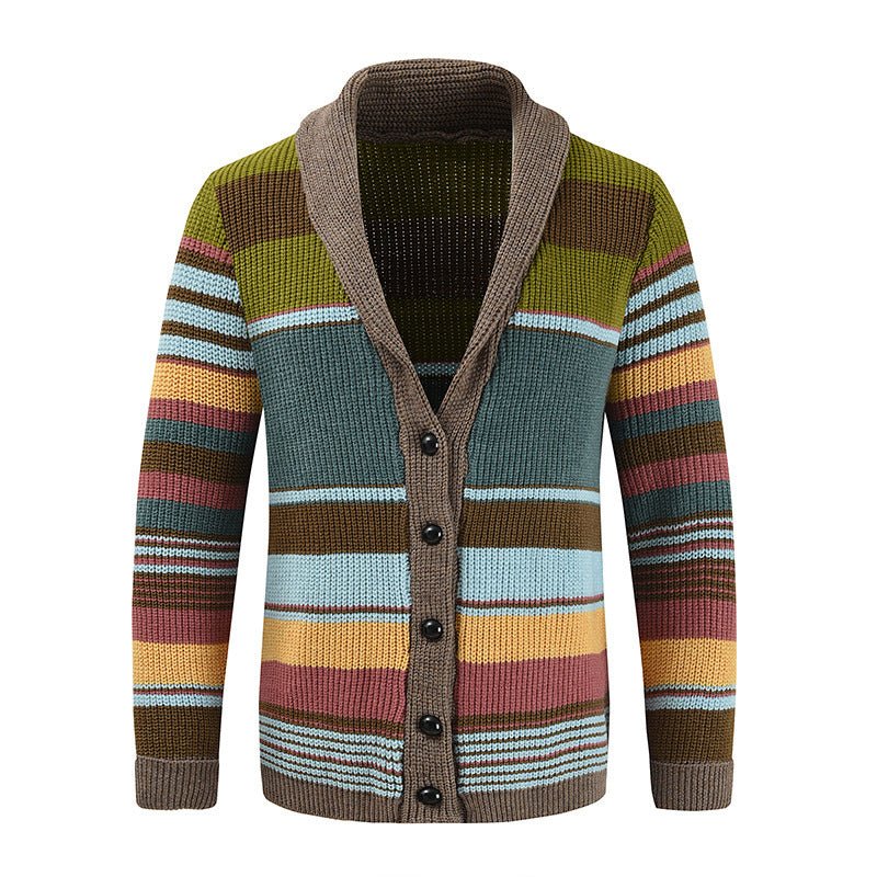 Isis | Stylish colorblock cardigan with lapel collar - Image 12