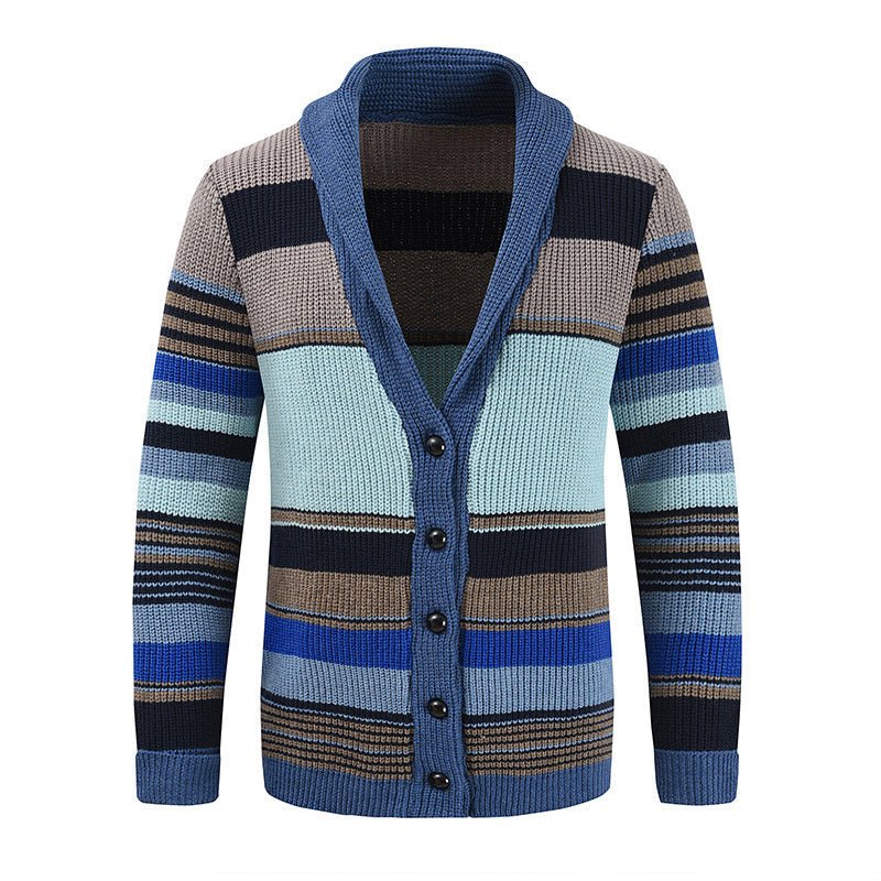 Isis | Stylish colorblock cardigan with lapel collar - Image 15
