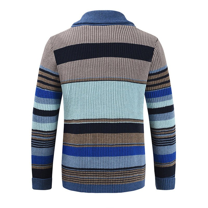 Isis | Stylish colorblock cardigan with lapel collar - Image 17