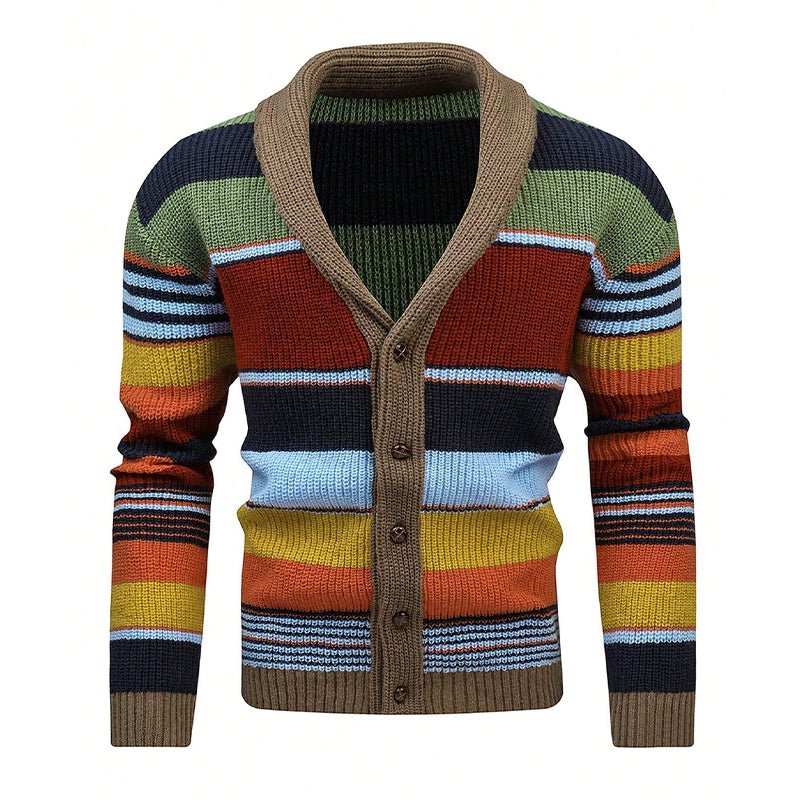 Isis | Stylish colorblock cardigan with lapel collar - Image 18