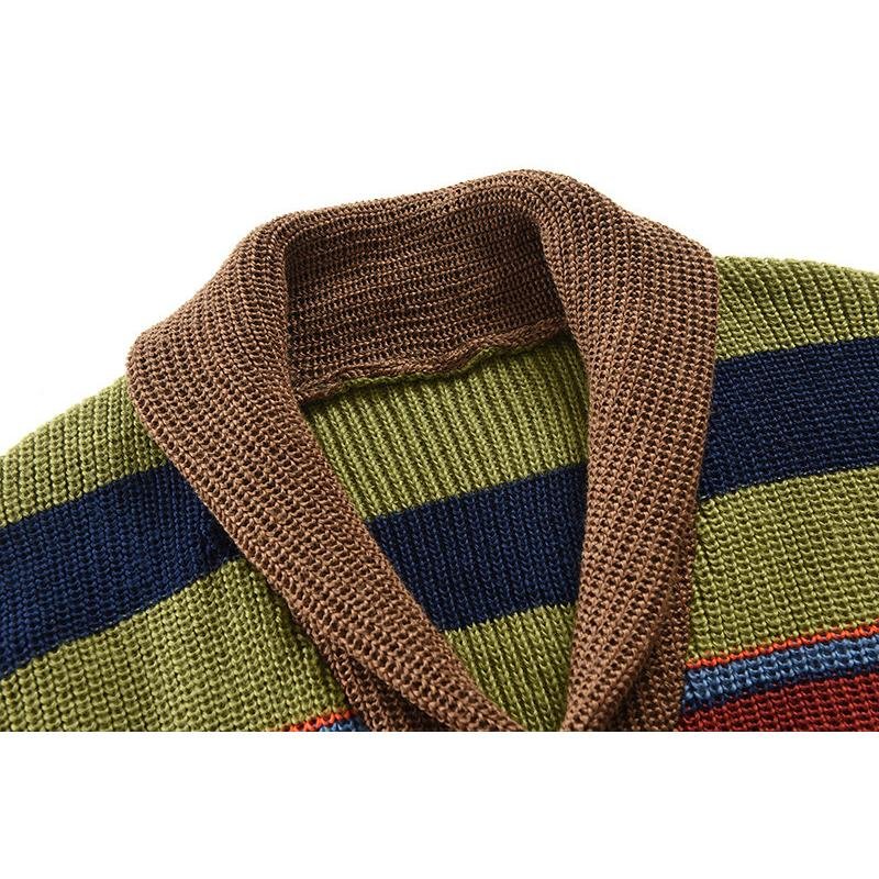 Isis | Stylish colorblock cardigan with lapel collar - Image 4