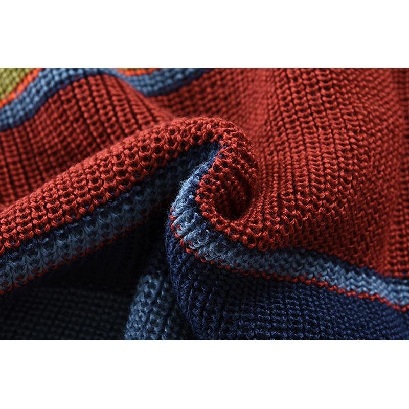 Isis | Stylish colorblock cardigan with lapel collar - Image 7