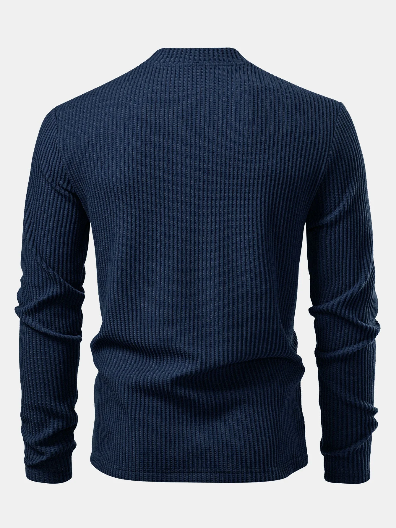Ismael® | Long Sleeve Waffle Mock Neck T-Shirt - Image 11