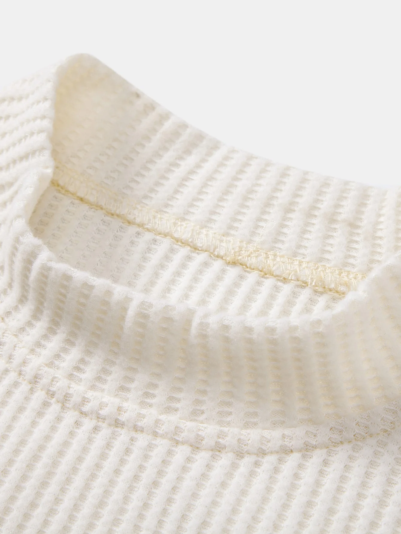 Ismael® | Long Sleeve Waffle Mock Neck T-Shirt - Image 12