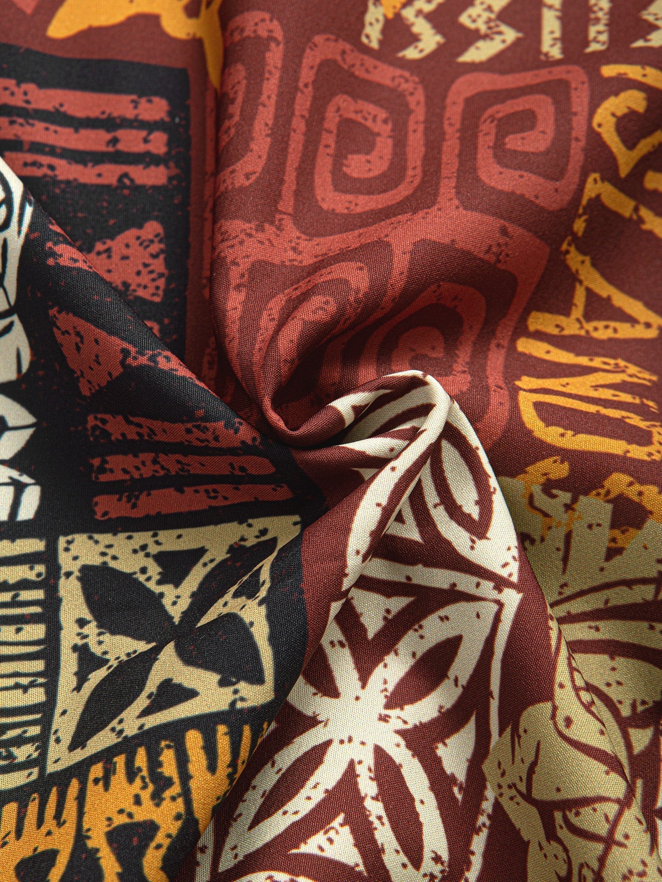 Ismael® | Pineapple Ethnic Hawaii Print Button Up Shirt - Image 5