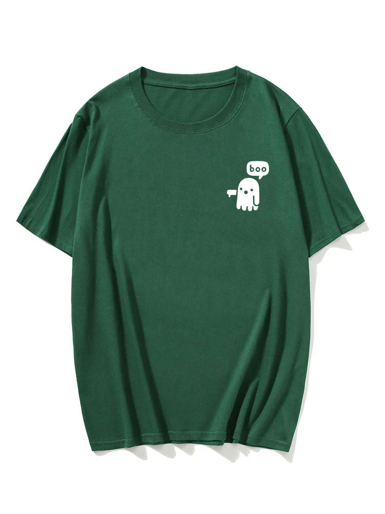 Ismail® | Cartoon Ghost Print T-Shirt - Image 5