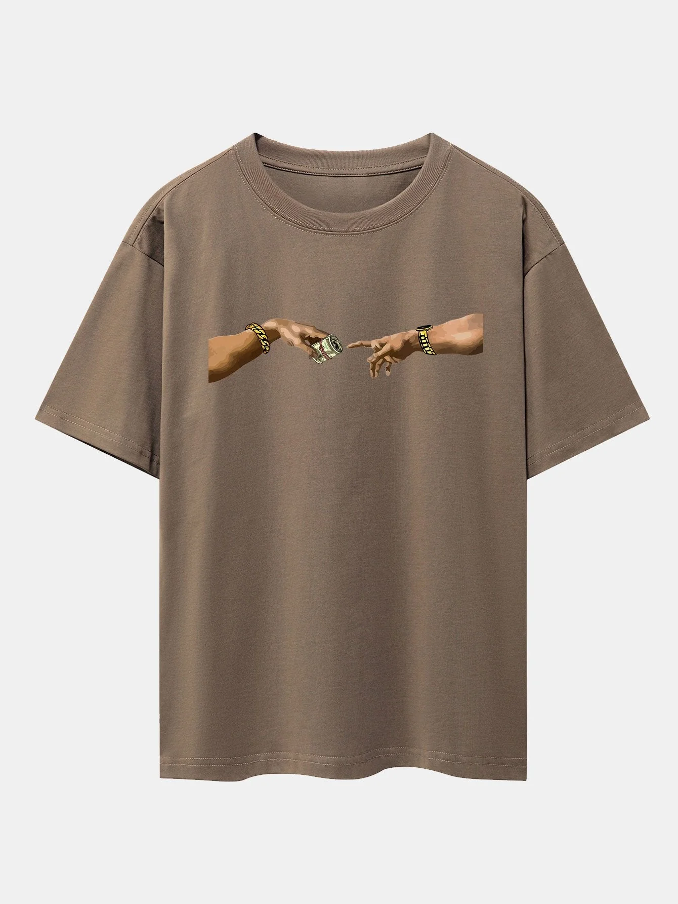 Israel® | Cash Hand Print Drop Shoulder Oversize T-Shirt - Image 3