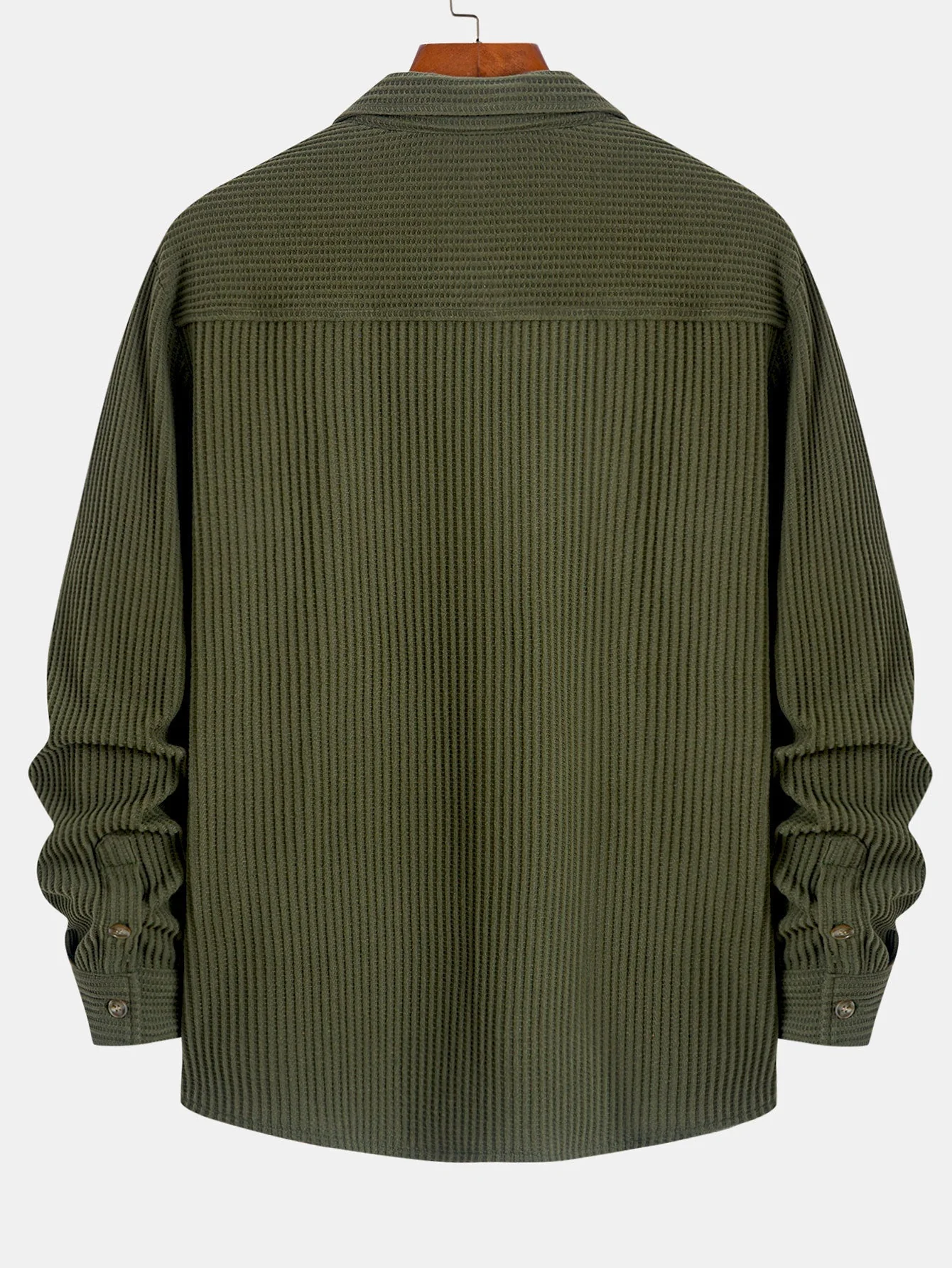 Israel® | Long Sleeved Waffle Button Up Shirt - Image 2
