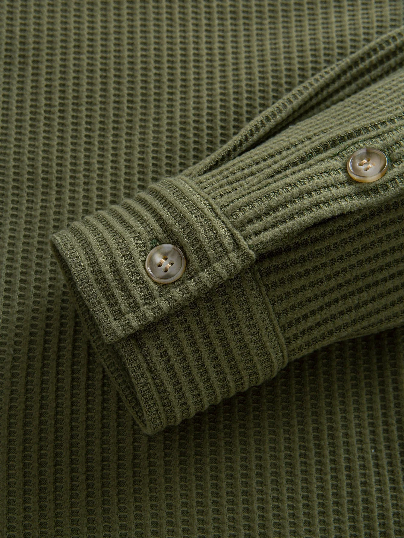 Israel® | Long Sleeved Waffle Button Up Shirt - Image 8