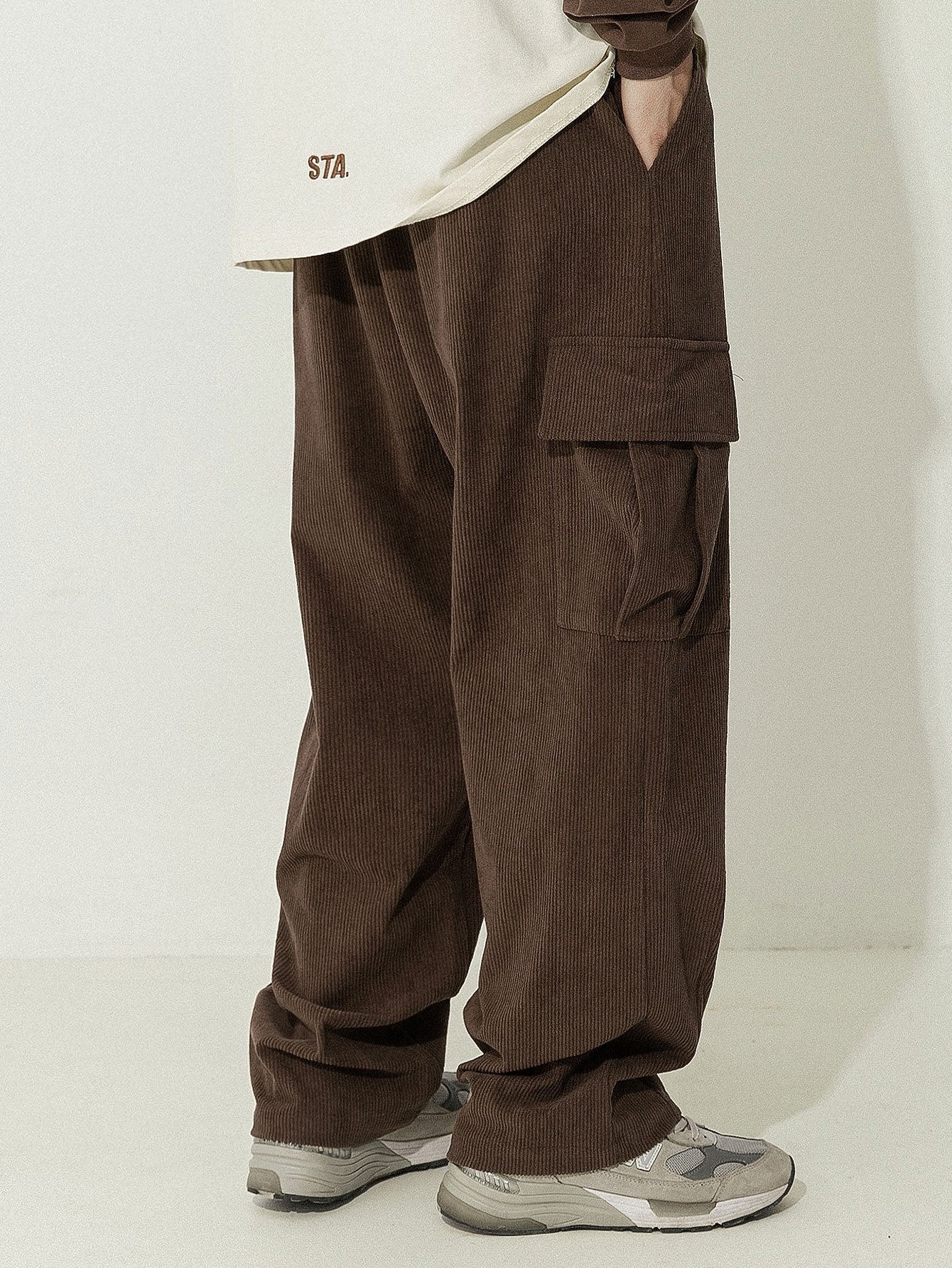 Italo® | Loose Fit Corduroy Cargo Pants - Image 3