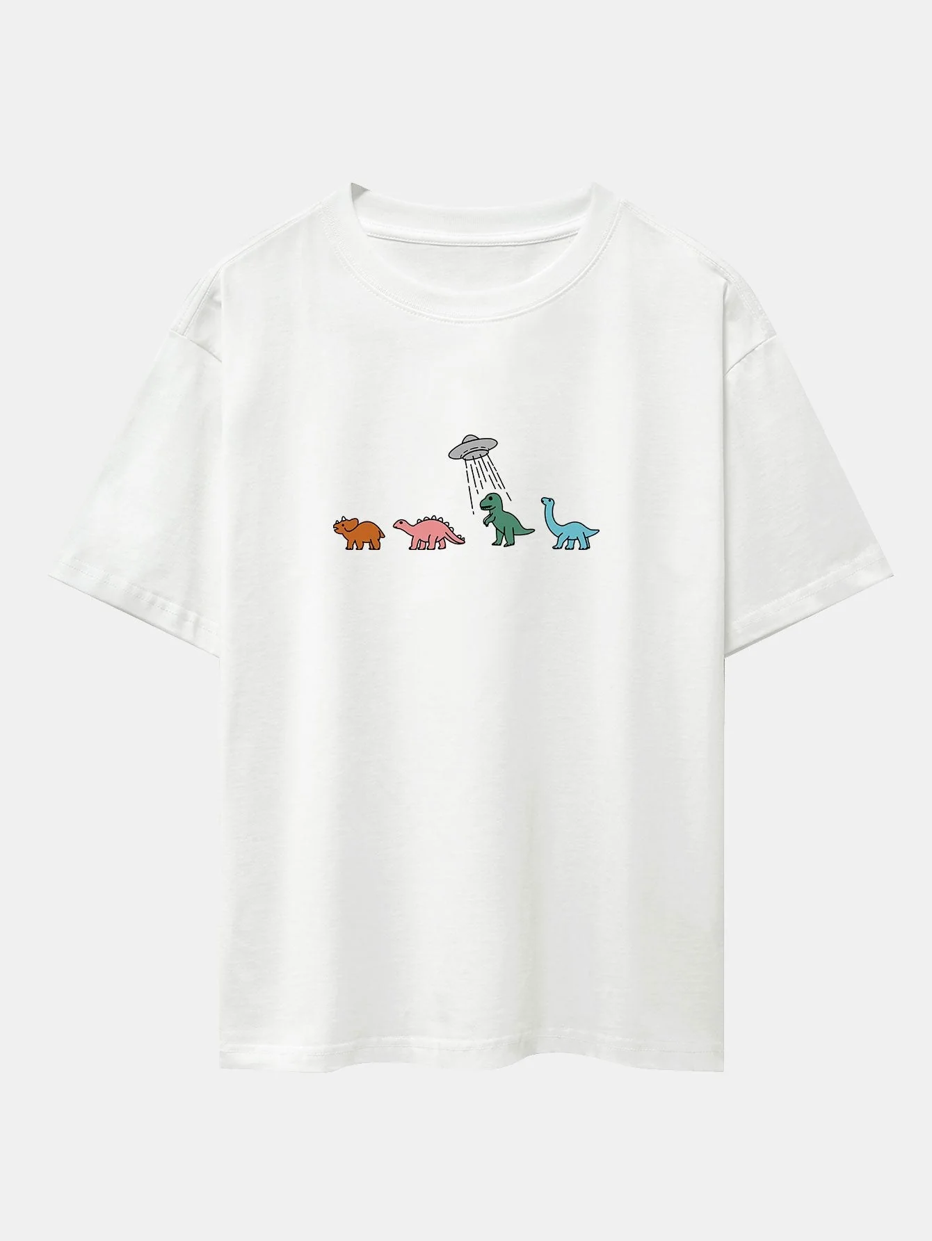 Iván® | Cartoon Dinosaur Print Heavy Weight Oversize T-Shirt - Image 3