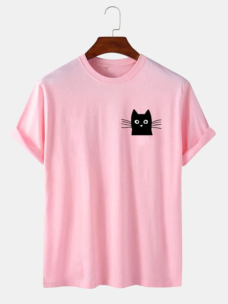 Ivan® | Cat Face Print T-Shirt - Image 12