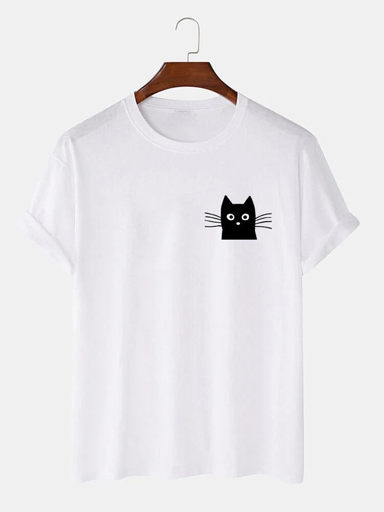 Ivan® | Cat Face Print T-Shirt - Image 3