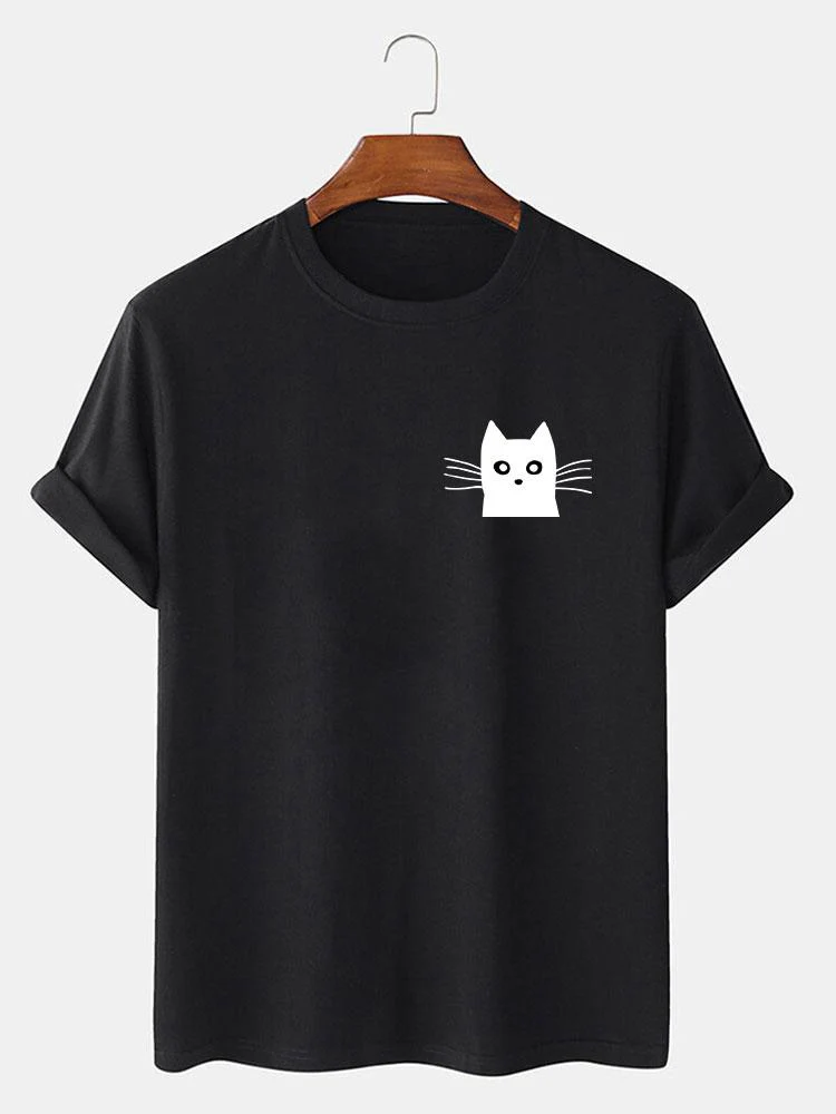 Ivan® | Cat Face Print T-Shirt - Image 4