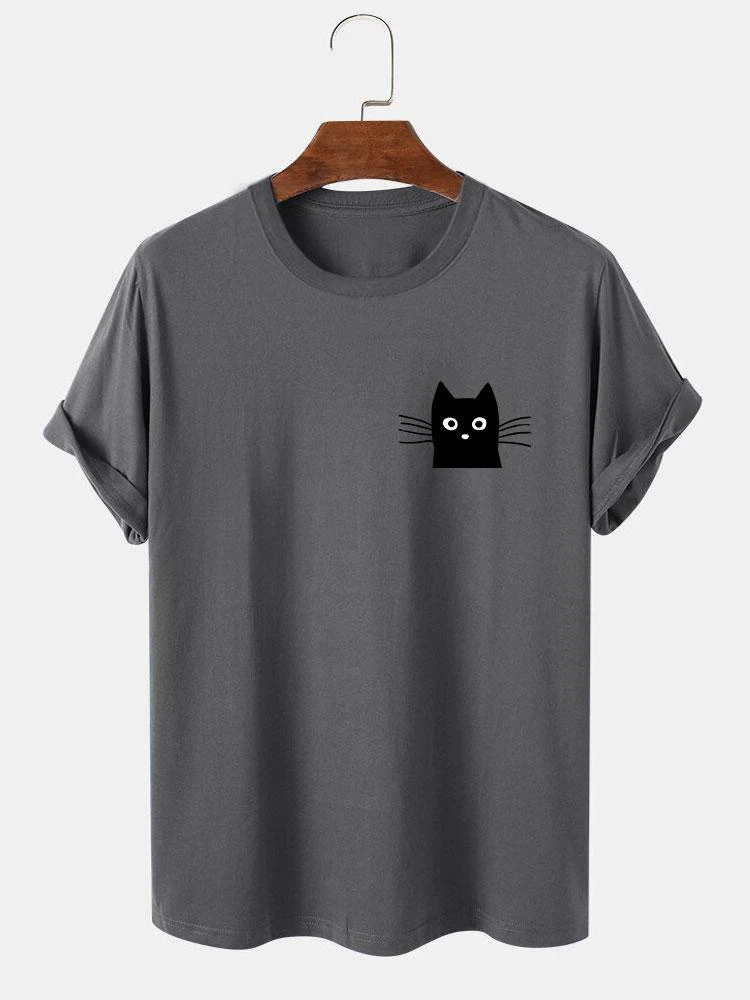 Ivan® | Cat Face Print T-Shirt - Image 5