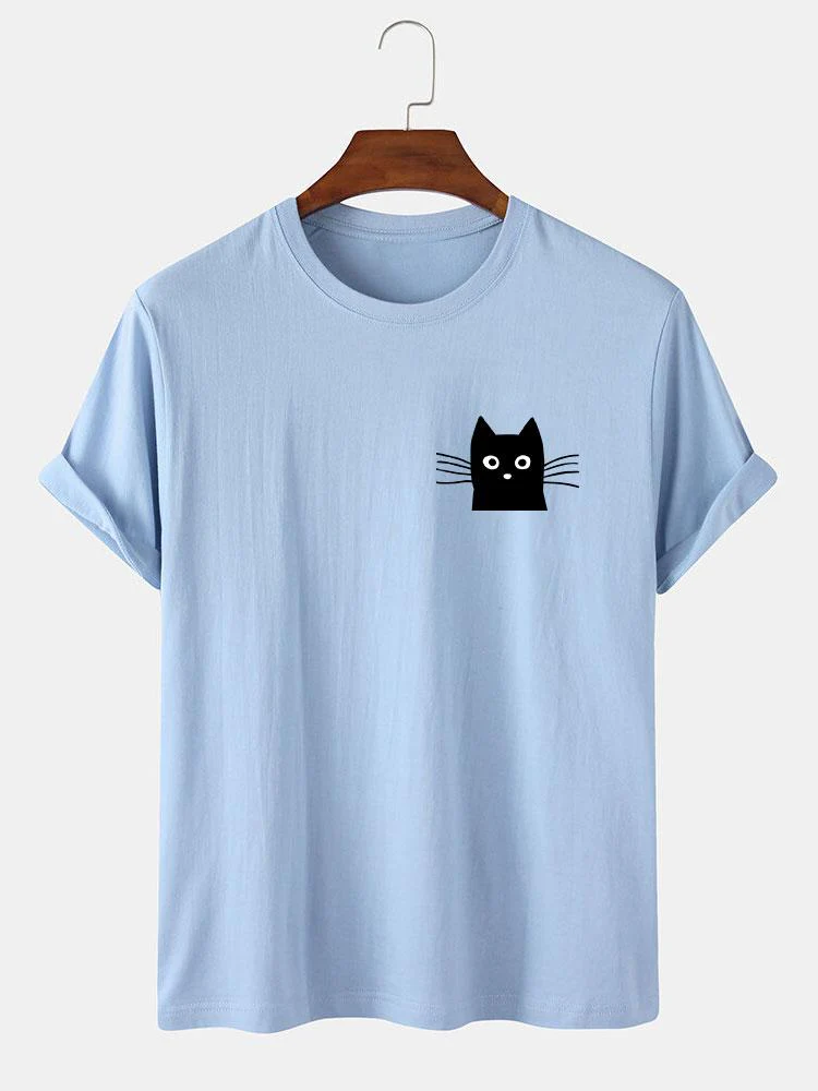 Ivan® | Cat Face Print T-Shirt - Image 6