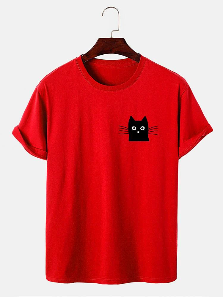 Ivan® | Cat Face Print T-Shirt - Image 8