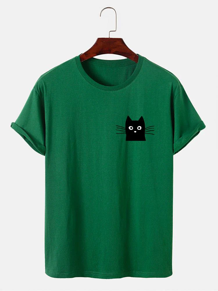 Ivan® | Cat Face Print T-Shirt - Image 9