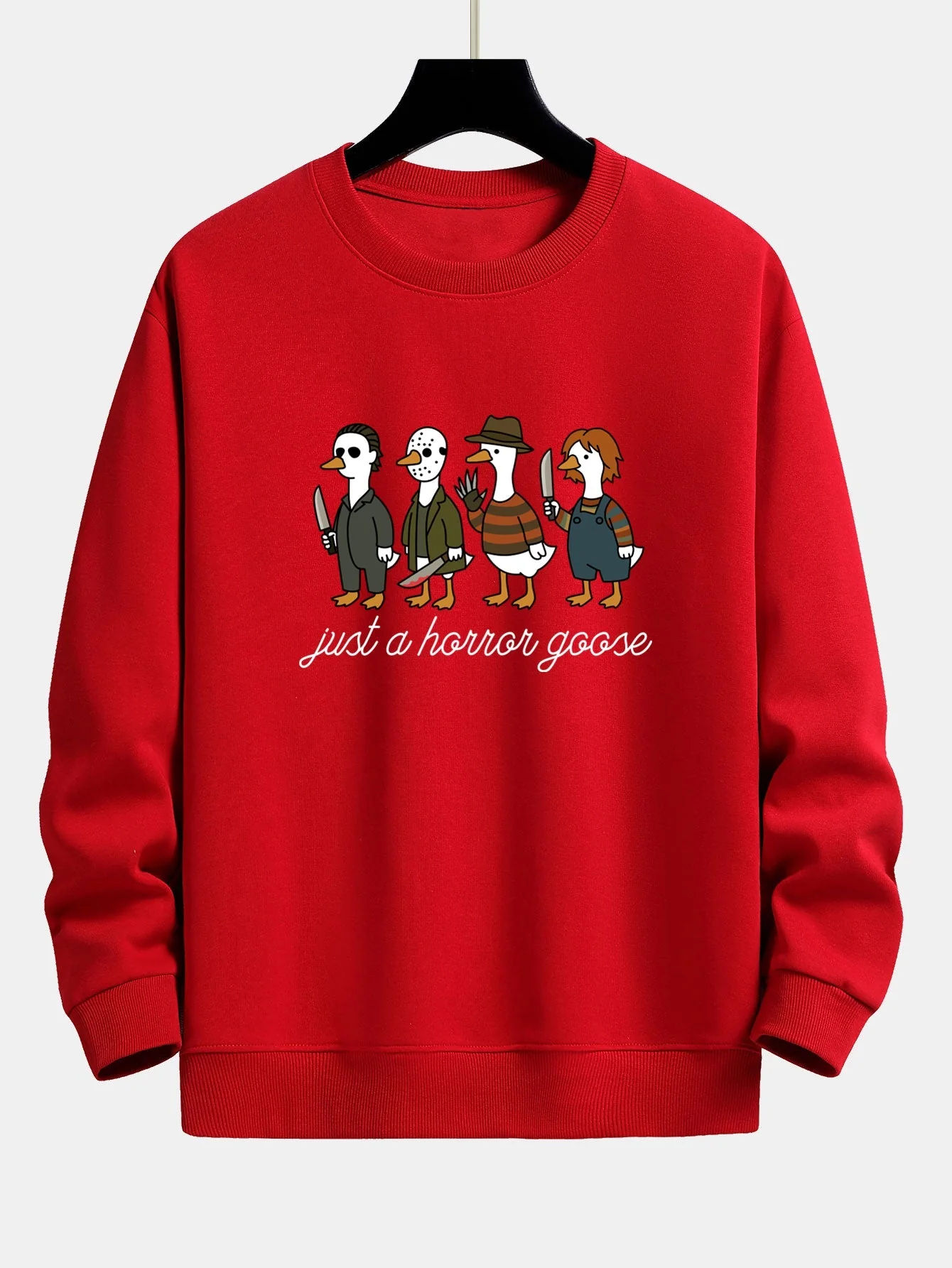 Iván® | Halloween Horror Goose Print Relax Fit Sweatshirt - Image 2