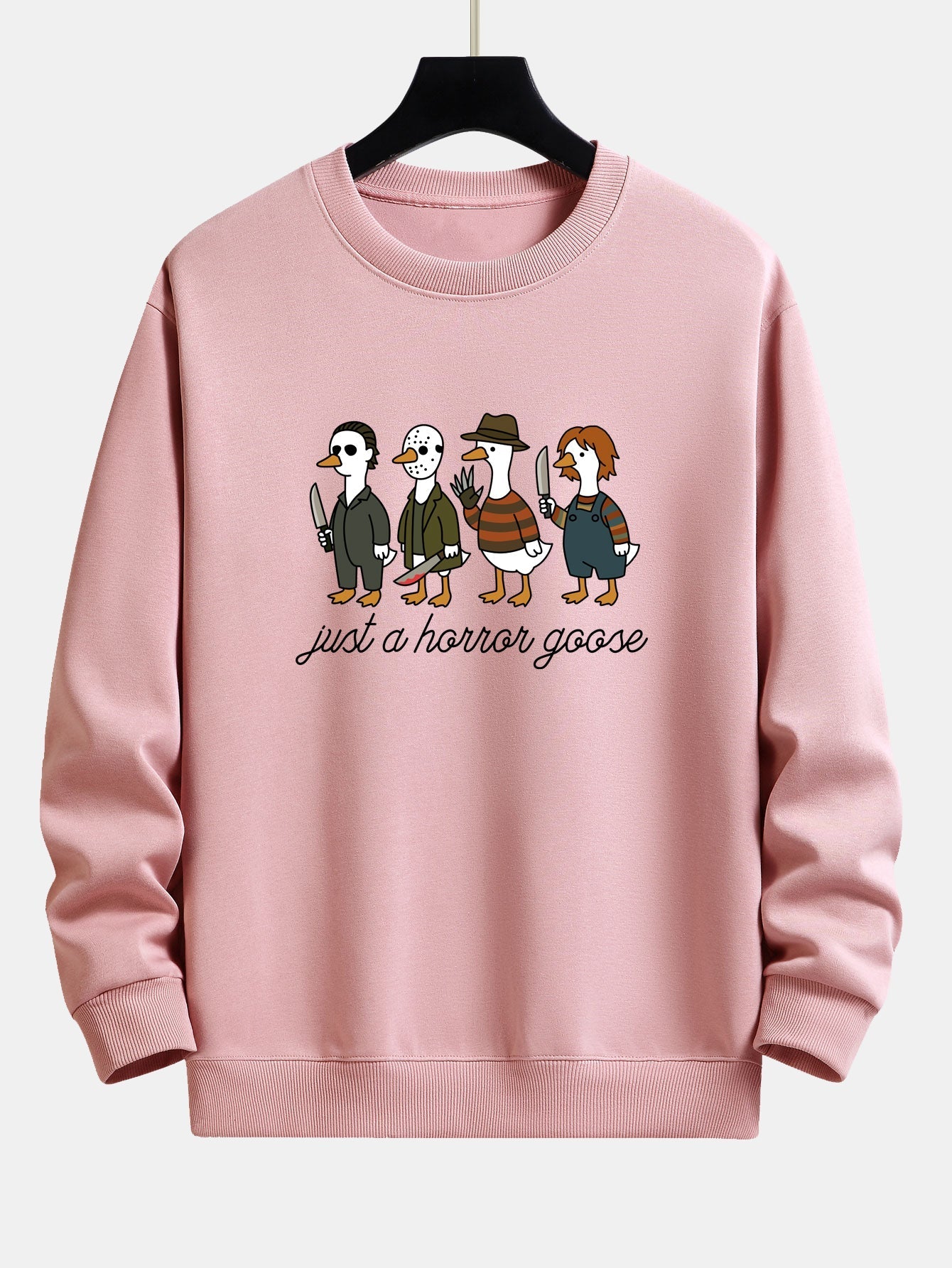Iván® | Halloween Horror Goose Print Relax Fit Sweatshirt - Image 4