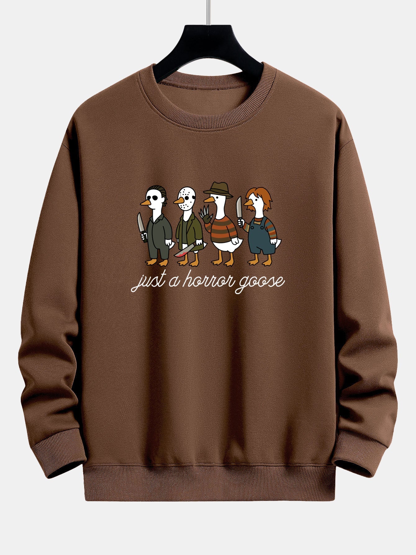 Iván® | Halloween Horror Goose Print Relax Fit Sweatshirt - Image 9