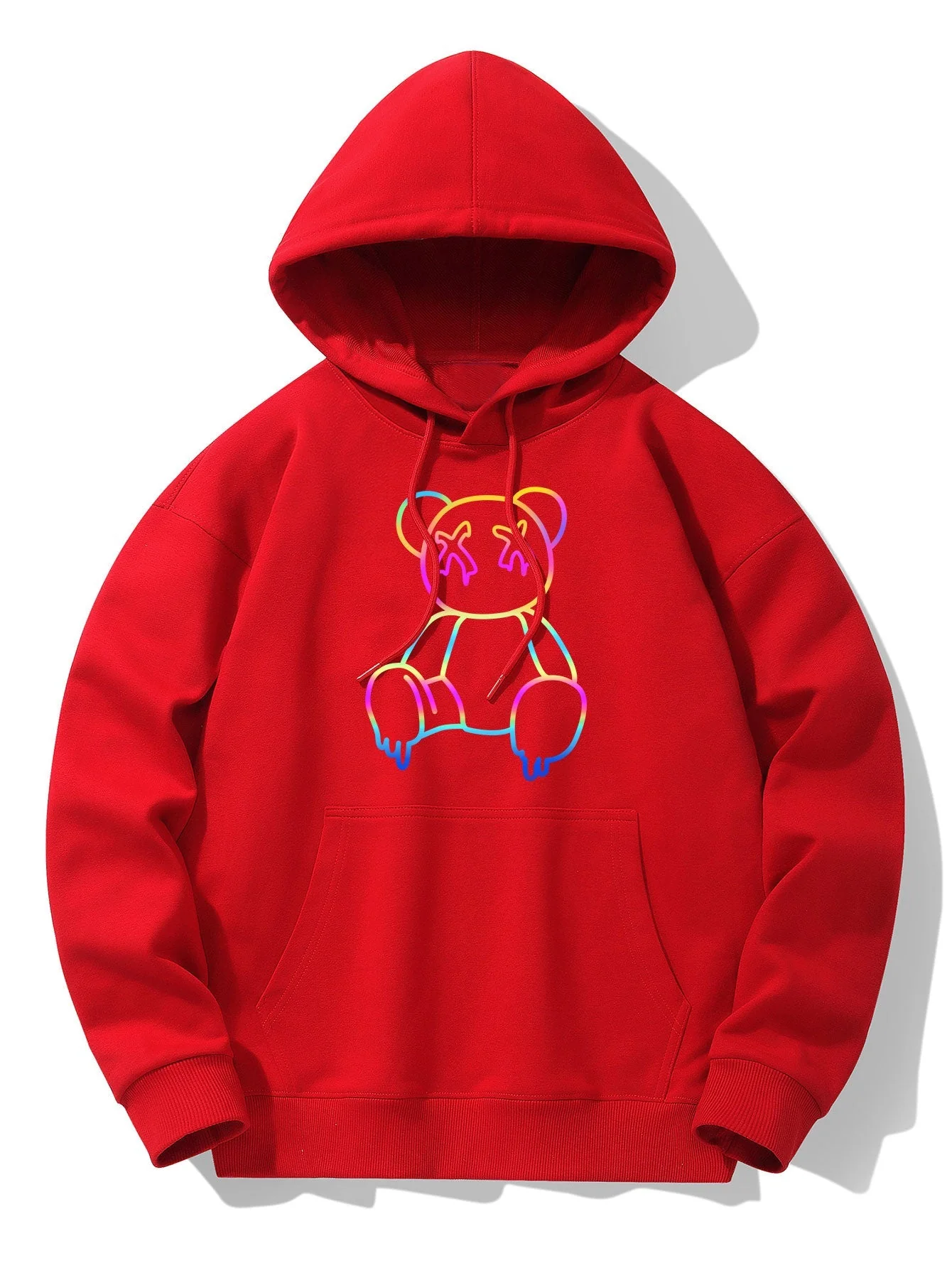 Ivar | Gradient Dissolving Bear Print Drop Shoulder Relaxed Hoodie - Image 8